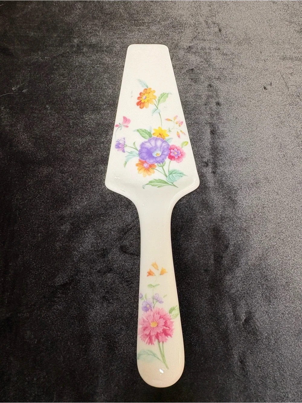 Vintage Andrea By Sadie Porcelain Floral Cake Server